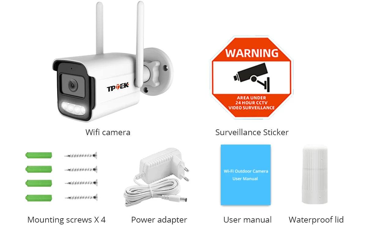 8MP 4K IP Camera Wifi Wireless 5MP AI Human Detect iCSee CCTV Bullet Outdoor Surveillance Security Protection Video Camera Cam