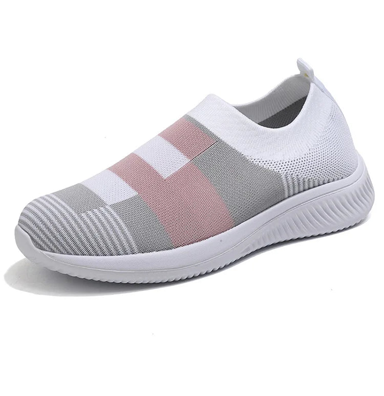 Women Shoes Mix Color Summer Shoes Casual Sneakers Women Elastic Breathe Sport Sneaker Female Flat Shoes Sports Tennis For Lady