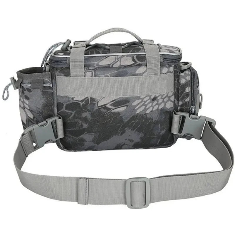 New Multifunction Backpack Lure Box Gear Storage Bag Fanny Pack for Men Fly Fishing Backpack with Rod Holder Sling Shoulder Bag