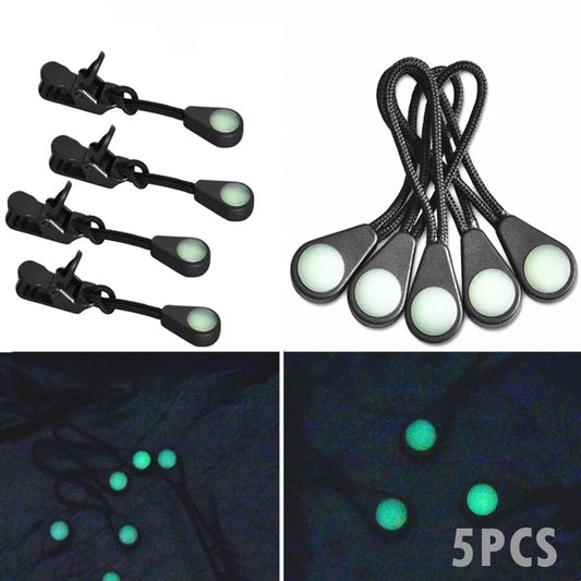 Luminous Outdoor Camping Hiking Zipper Pull Ideal Kit Marker Ultra-Bright Glow Dark Night Coats Jackets Rucksacks Tent Zippers