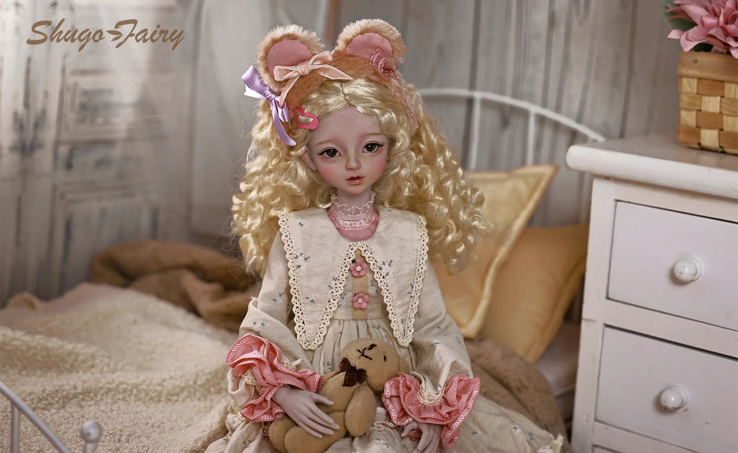 ShugaFairy Liano Bjd Doll 1/4 Head Bariy Body Village Garden Style Joint Body Baby Toys Girls BJD Dolls