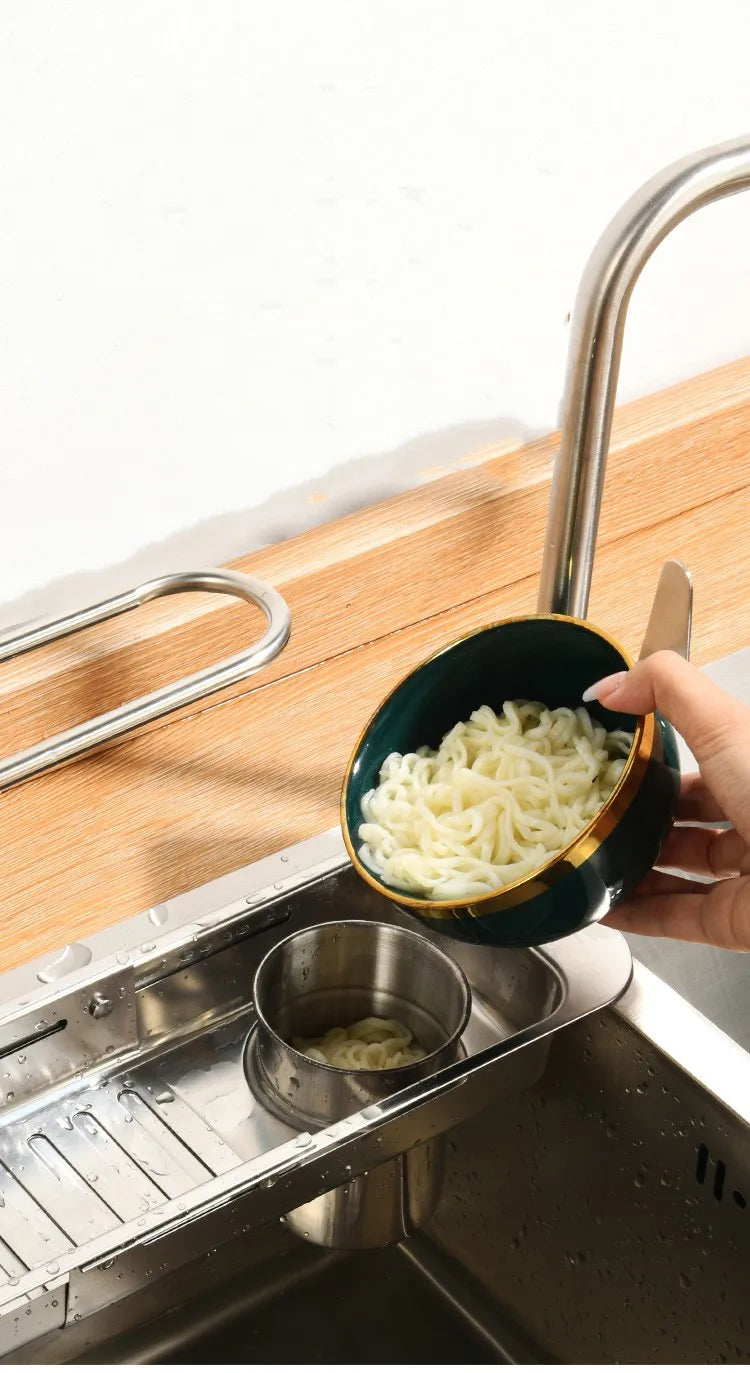 0136Telescopic  sink shelf kitchen Telescopic  sink holder  sink sponge basket rack holder Telescopic  sink  holder