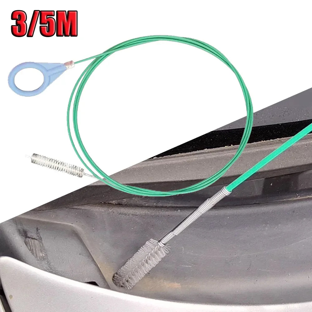 3/5M Drain Hole Cleaning Brush Flexible Car Drain Dredge Sunroof Cleaning Scrub Brush Tool Accessories Skylight Drain Pipe Brush