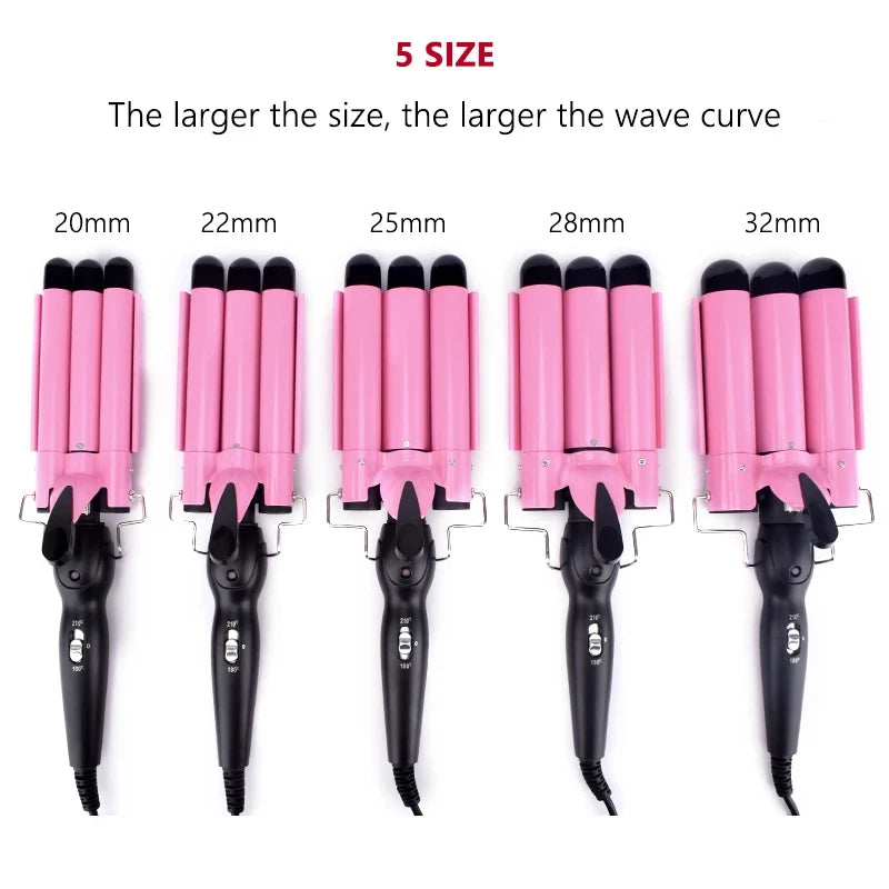 Xiaomi Professional Hair Curler Irons Ceramic Triple Barrel Hair Curler Irons Hair Wave Styling Tools Hair Styler Wand Equipment