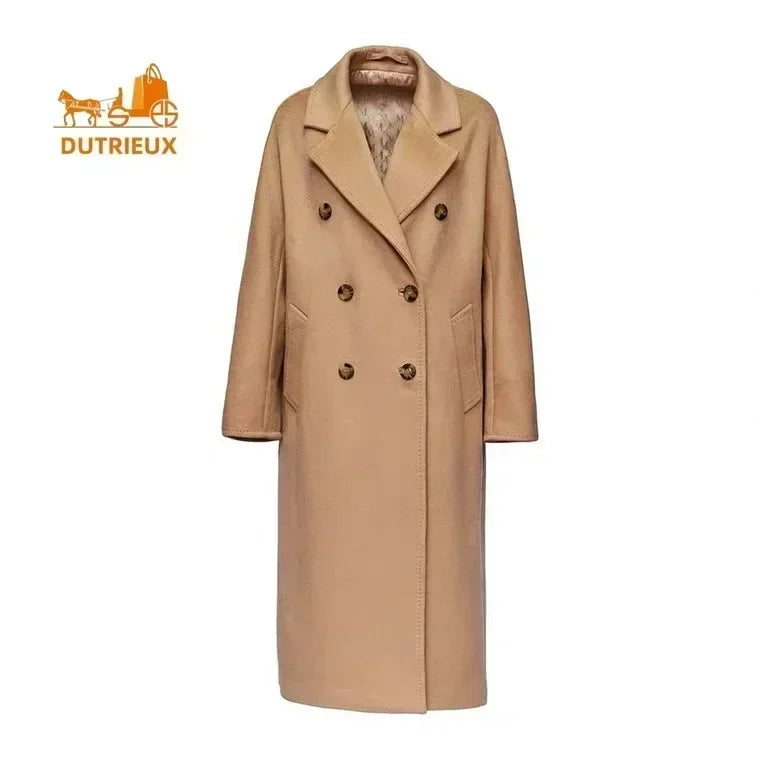 Women's Coat Double-sided 10% Cashmere 90% Wool Women's Long Coat Jacket, 2024 Winter New Long Cashmere Coat Women