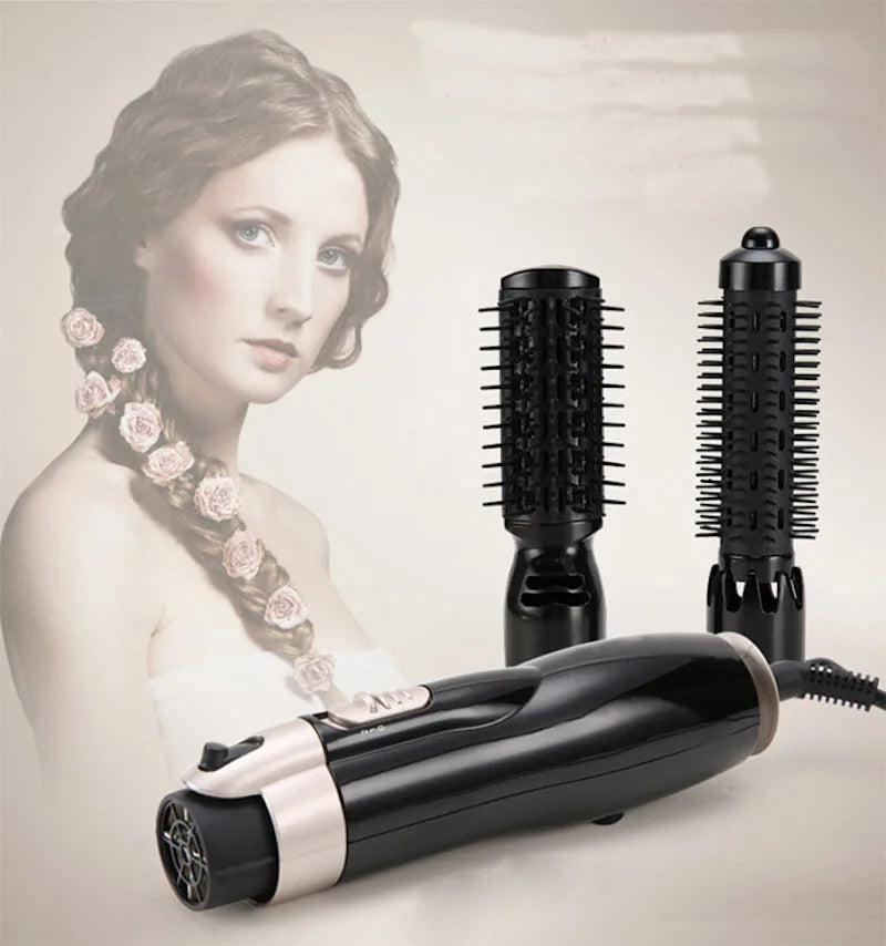 Portable electric hot air comb 4-in-1 hot air comb one-step hair dryer and curling iron fast straightener Hot air comb