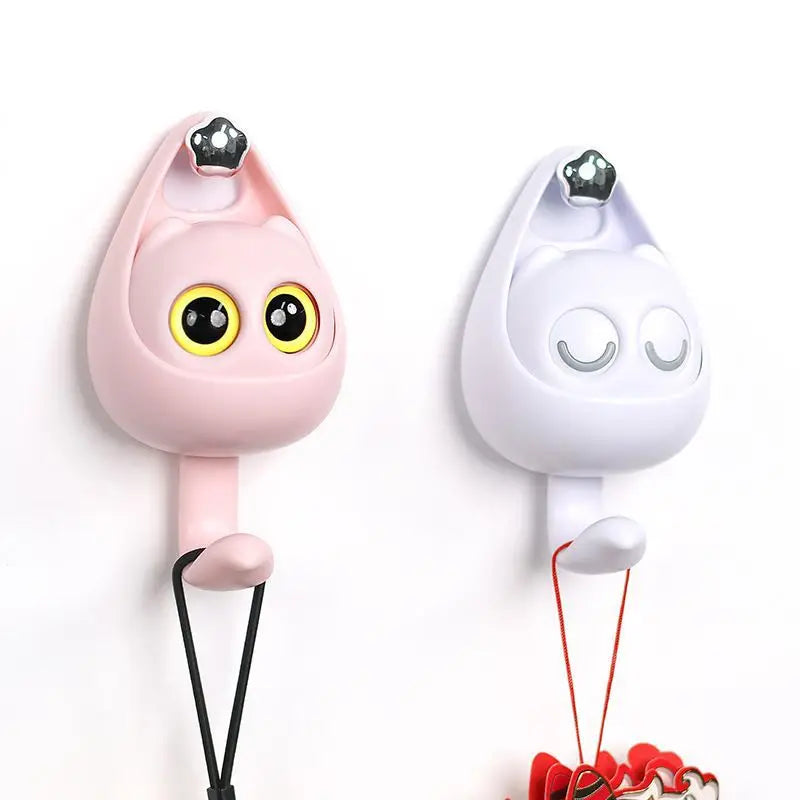 Creative Cartoon Hook Wall Self Adhesive Dormitory Bedroom Door Hanger Hook Key Umbrella Towel Rack Cute Pet Hook Bathroom Wall