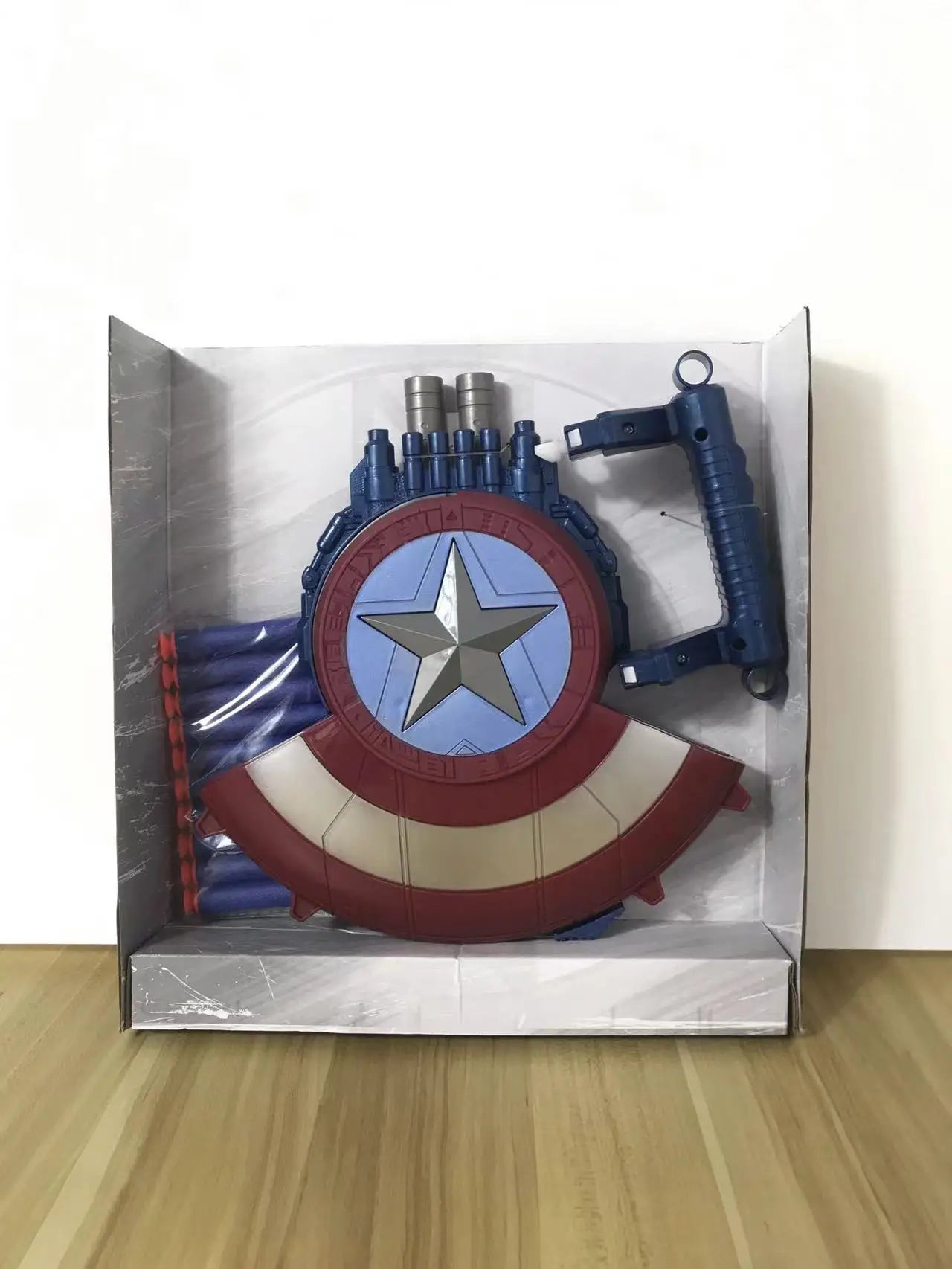 Cosplay Captain America Shield soft nerf bullet launcher deformation hidden gun Costume Fancy Dress party Anime stage show props