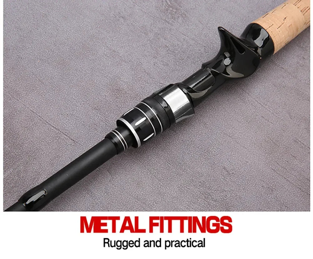 Fishing Rod Combo 1.5-2.4M Lure Fishing Rod and 7.2:1 High Speed Gear RatioMax 8kg Baitcasting Reel Fishing Tackle Pesca