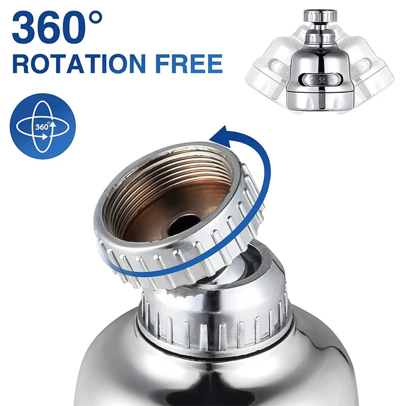 Zhangji Adjustable Swivel Kitchen Faucet 360 Degree Aerator Sprayer Filter Nozzle Diffuser Water Saving Bath Faucet Connector