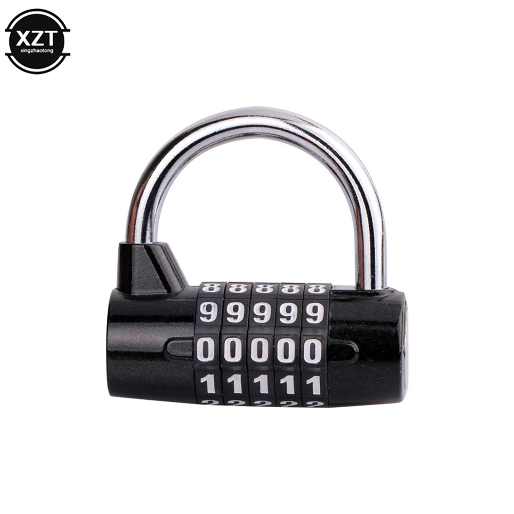 High Quality Heavy Duty 4 Dial Digit Combination Lock Weatherproof Security Padlock Outdoor Gym Safety Code Lock Black