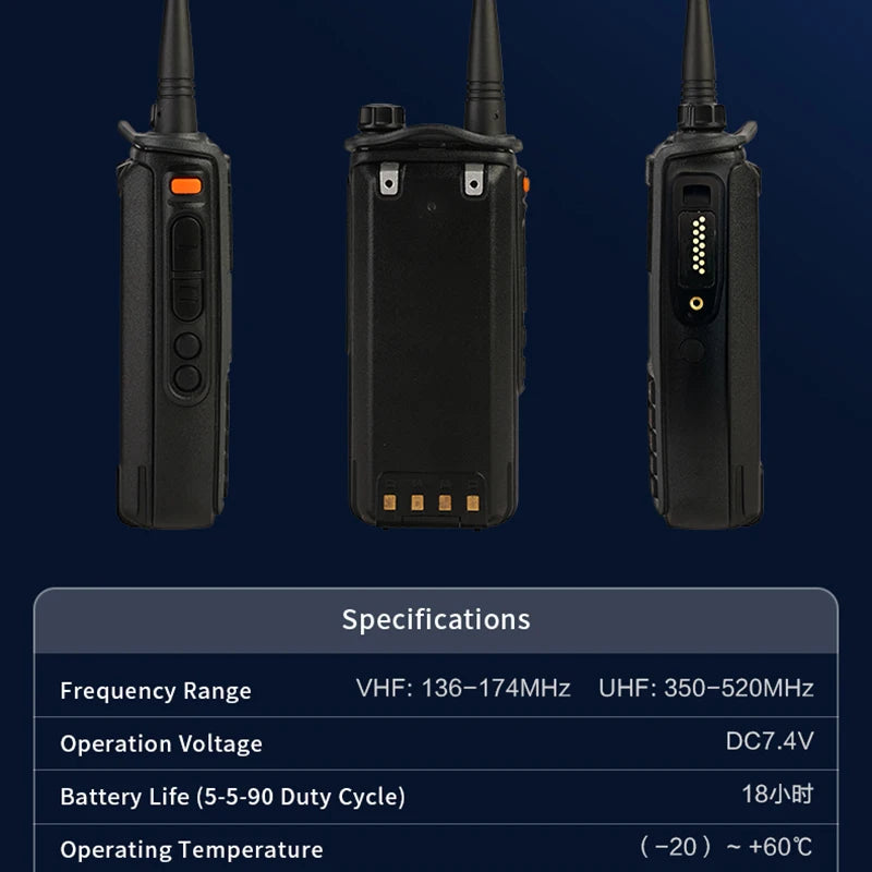 ZASTONE UV008 DMR Walkie Talkie Digita Two Way Radio Dual band 10W Dual time slot Walkie-talkie GPS