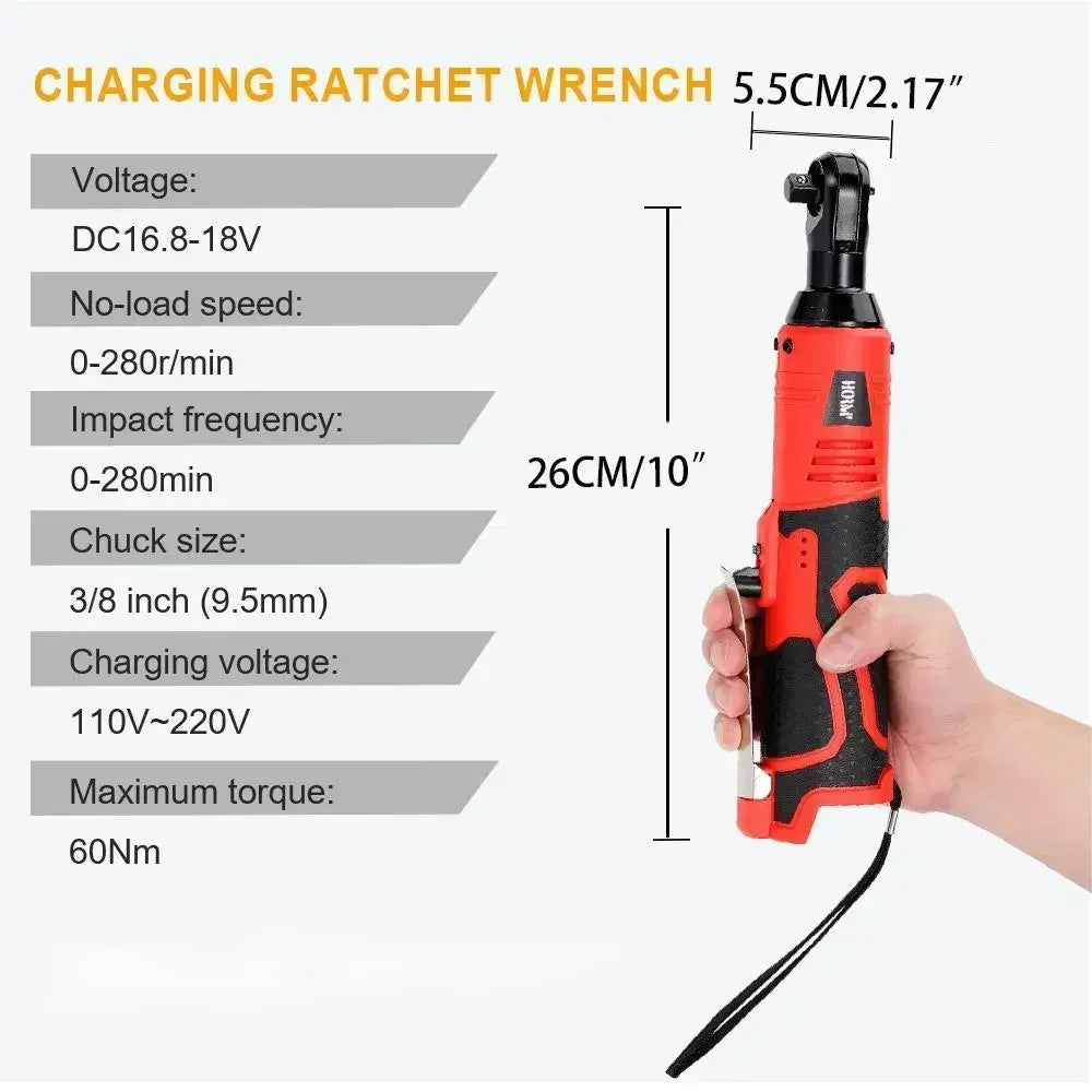 12V/18V Electric Impact Wrench Cordless Rechargeable Screwdriver 3/8 Inch Right Angle Ratchet Wrenches Driver Drill Power Tool