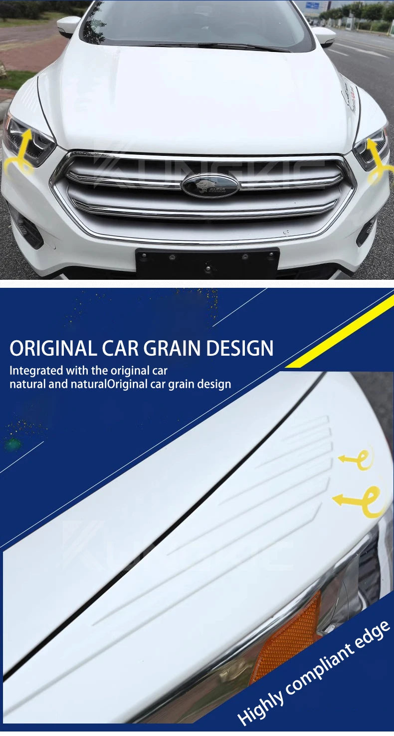 Headlight Eyebrow Car Eyelids Sticker Cover Decal Trim ABS Styling Sticker for Ford Escape Kuga 2017 2018 2019 Accessories