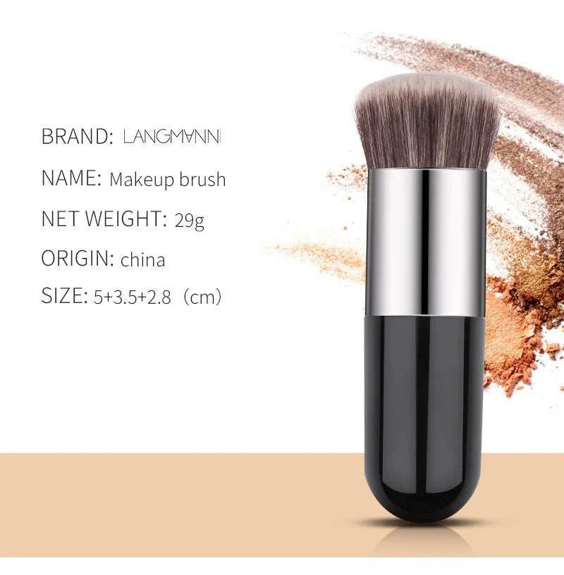 New 2023 Chubby Pier Foundation Brush Flat Cream Makeup Brushes Professional Cosmetic Make-up Brush