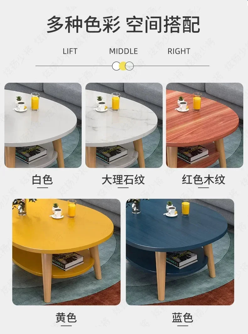 Tea table simple modern balcony sofa side simple household living room small round corner table Nordic bedside small round table