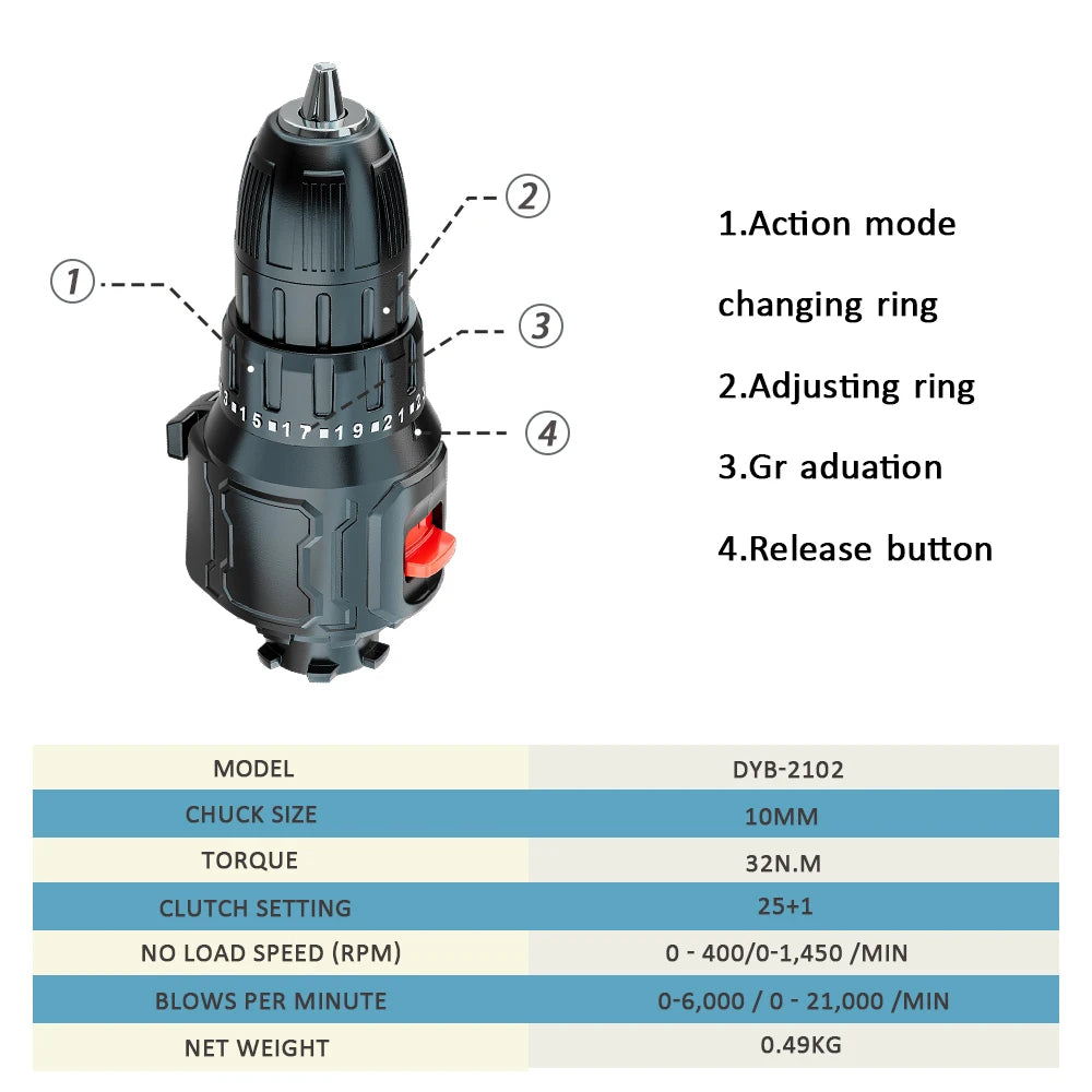 Brushless Electric Treasure Multitool Tools Screwdriver Electric Drill Polisher Reciprocating Saw Polisher Power Accessories