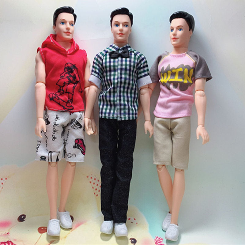 New 30cm Boy Friend Ken Doll Set Fashion Men Doll with Clothes Suit Children Play House Dress Up Toy Accessories