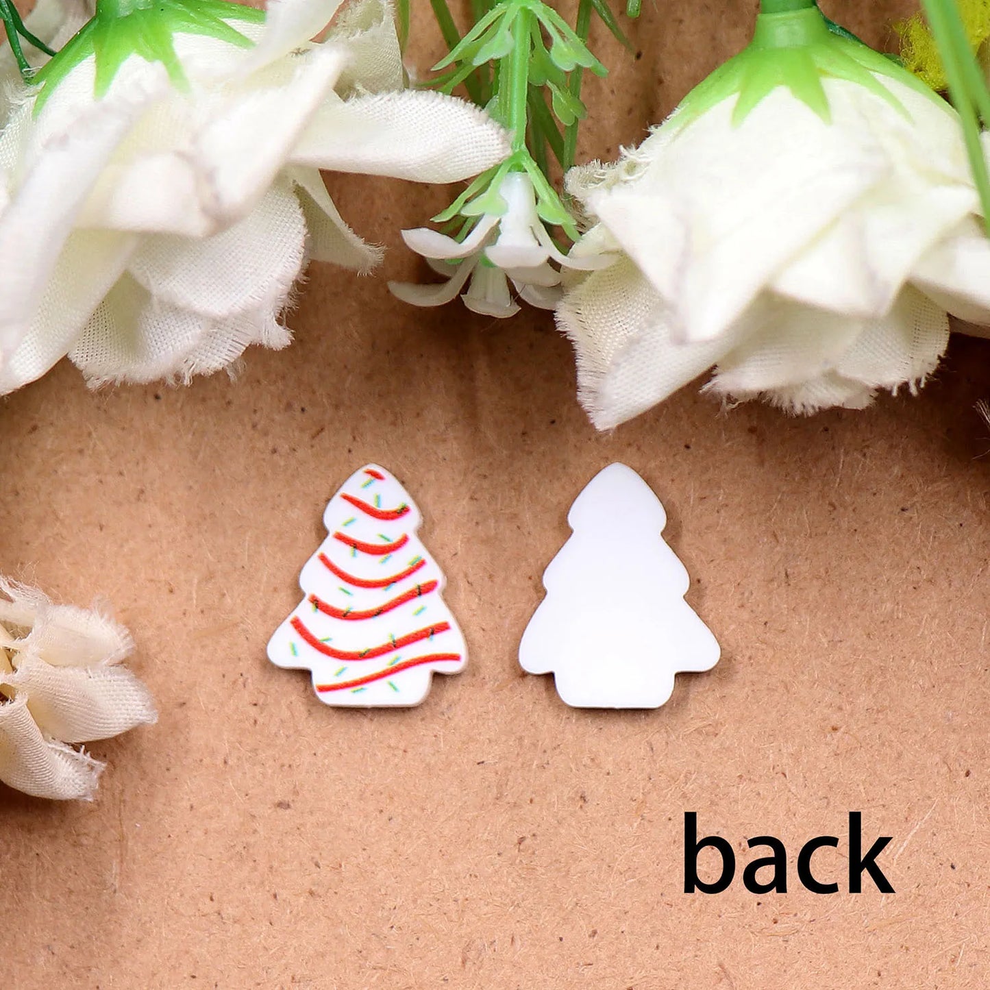 Set of 10 18mm New product CN Christmas Tree Cakes cute Acrylic Findings