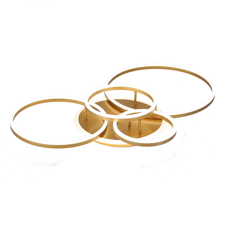 2023 Modern Led Circle Rings Ceiling Lights For living Room Bedroom Study Room Ceiling Lamp White/Brown/Black/Gold Color 90-260V