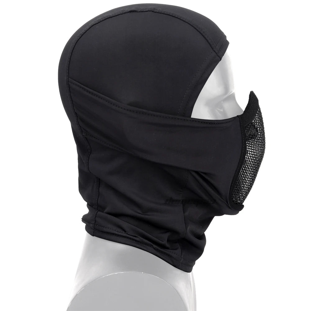 Tactical Headgear Mask Airsoft Paintball CS Steel Mesh Full Face Balaclava Masks Wargame  Cycling Soft Face Shield