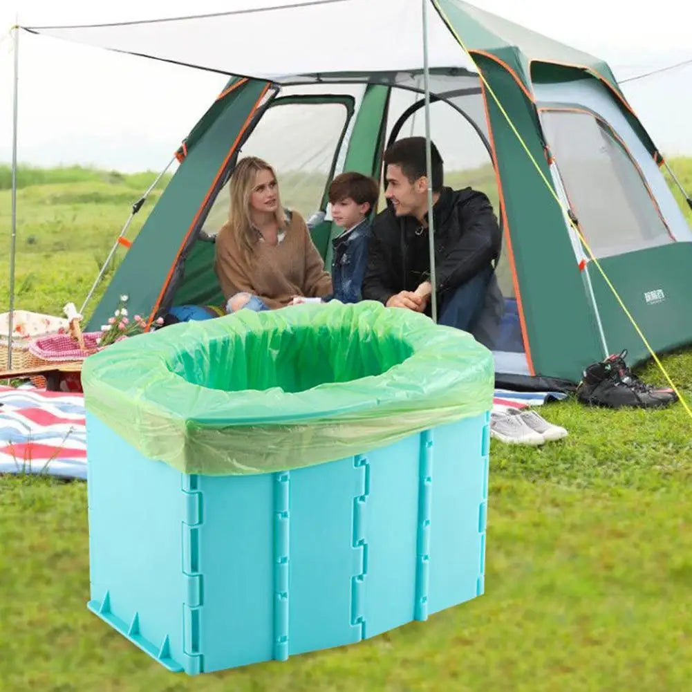 Children's Adult Portable Travel Folding Toilet Urinal Mobile Seat For Camping Hiking Long-distance Travel Outdoor Supplies