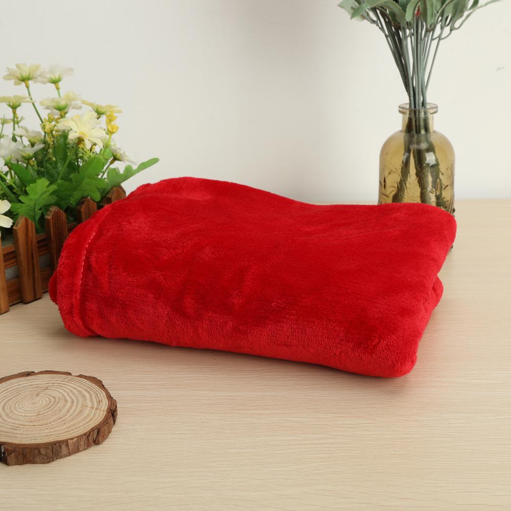 Fluffy Winter Coral Fleece Blankets Plain Bedspreads Thick Warm Soft Throw Blankets Universal Solid-color Sofa Cover Bed Cover