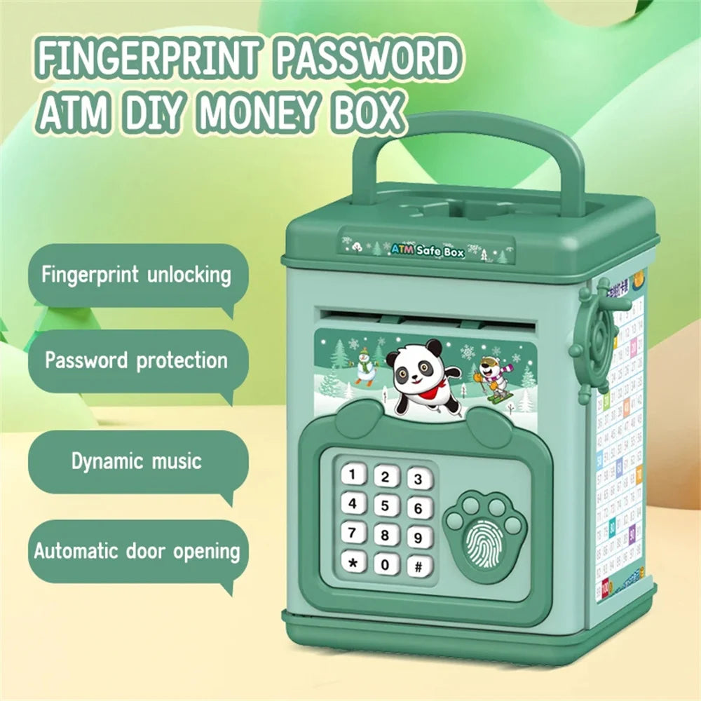 Secure Your Money With This Fun Music Cartoon Fingerprint Password Box - Perfect For Kids!