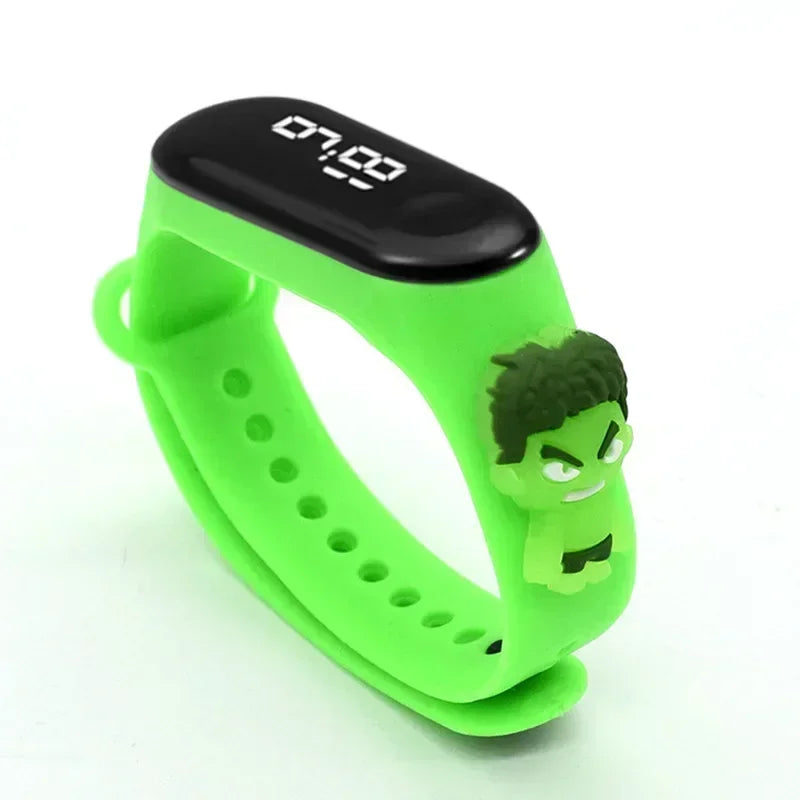 Disney Stitch LED Waterproof Kids Digital Watch Spiderman Hulk Children kawaii Watch Sports Touch Electronic Animation Kids Gift