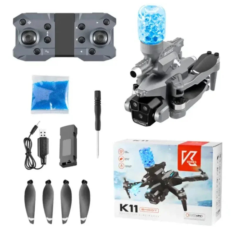 Hot Selling K11 Max Water Bomb Drone Electric 3 Cameras 4k Drone Brushless Obstacle Avoidance Gel Bead Rc Plane Toys for Adult