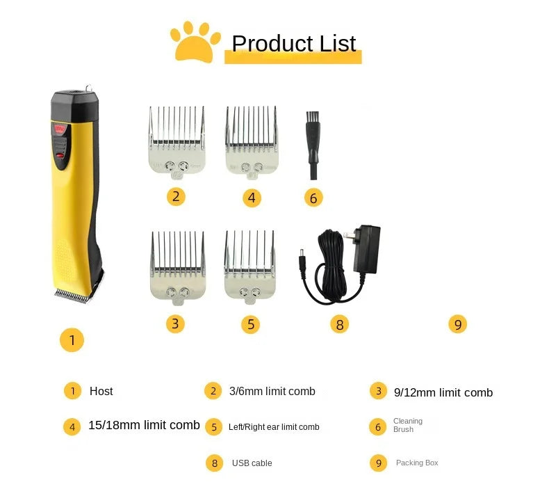 pet dog shaver electric Professional clipper high-power electric clipper hair pet shop dedicated large dog multicolour shaving