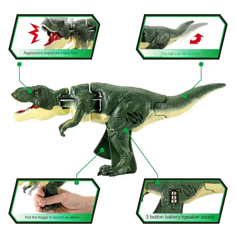 HOT!!! Children's toy dinosaur twisting and swinging spring mechanical interaction toy Tyrannosaurus Rex fidget toys For kids