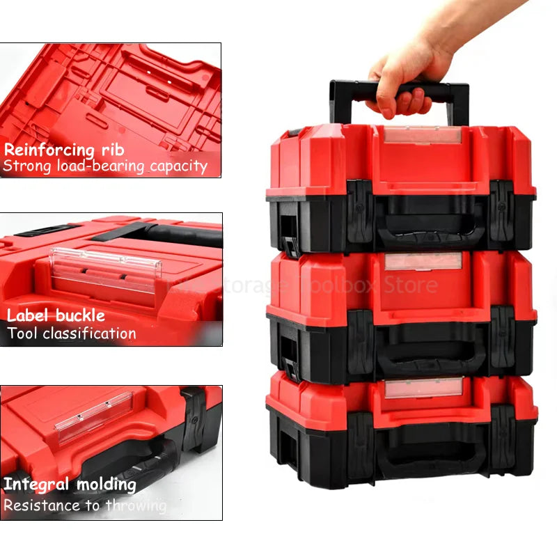 Multifunctional Tool Box Plastic Stacked Toolbox Organizer Suitcase Tool Storage Hard case Portable Large Capacity Toolbox