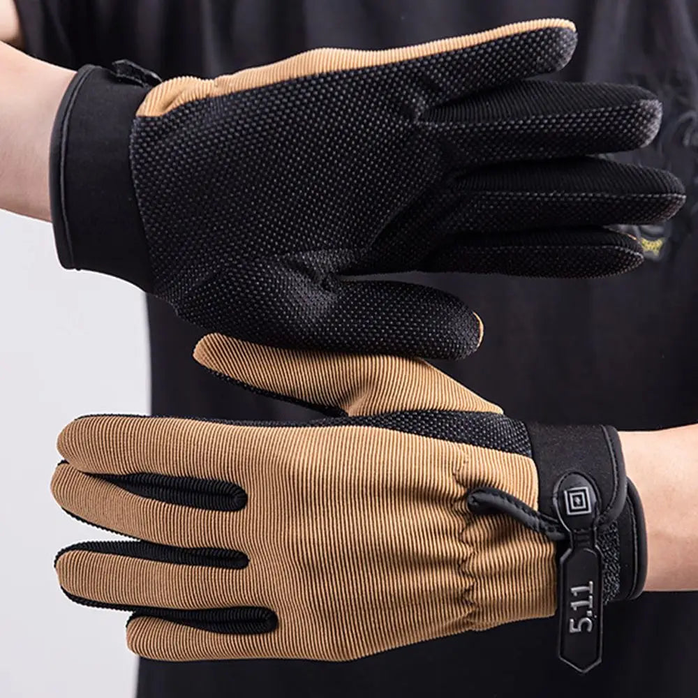 Long Finger Gloves Outdoor Gloves Men's Thin Driving Tactical Fitness Sports Long Finger Gloves