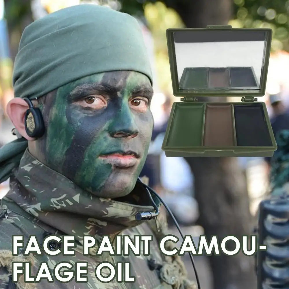 CS Shooting Face Paint Camouflage Oil 3 Colors Hunting Face Paint Outdoor Military Body Oil Camo Gear Face Tactical Disguised