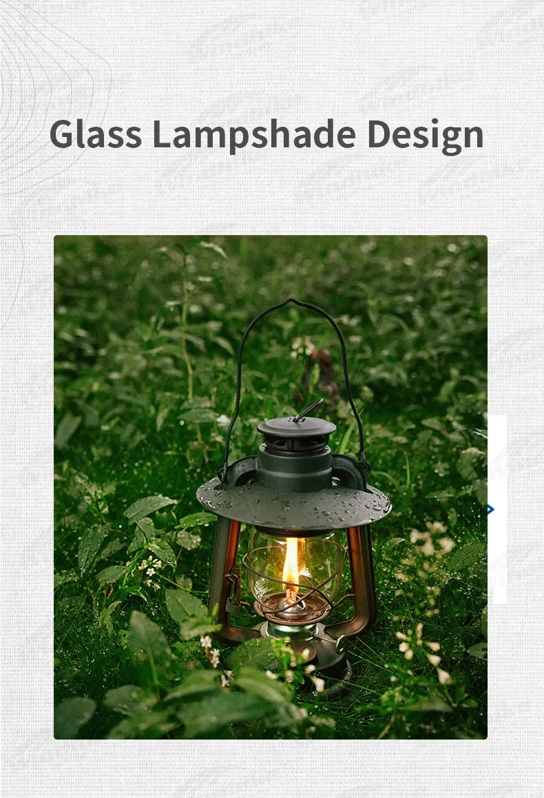 Naturehike Kerosene Lamp Coal Oil Lantern Retro Lighting Light Outdoor Camping Picnic Travel Photo Props Rainproof Portable