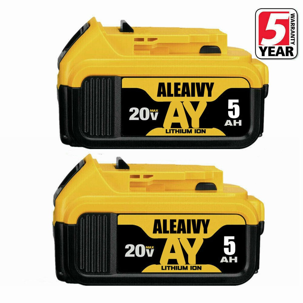 1-3piece 20V 5.0Ah 6.0Ah 9.0Ah DCB200 18650 Replacement Li-ion Battery for DeWalt MAX DCB205 DCB201 DCB203 Power Tool Batteries