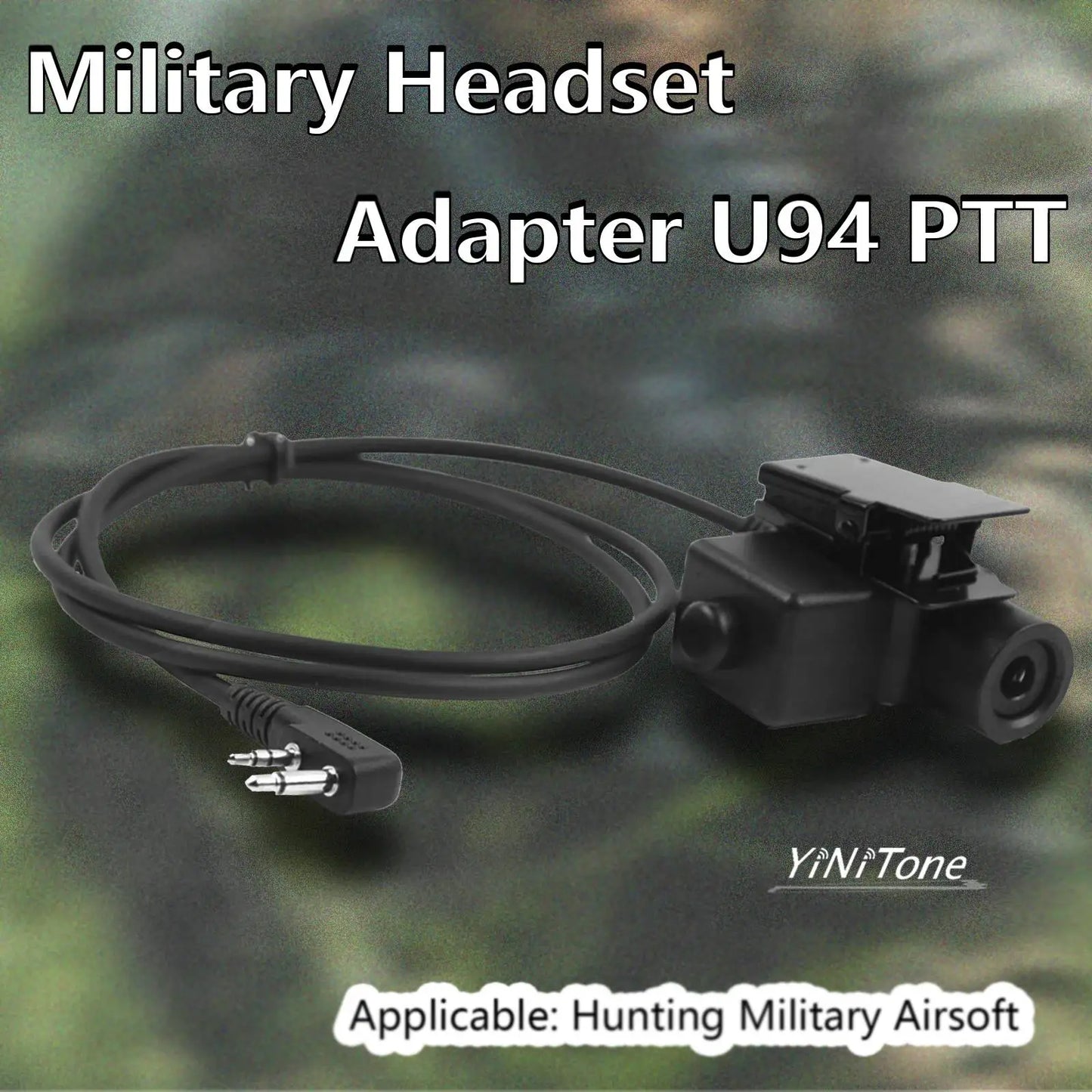 Headset Adapter Push to talk for ICOM IC-V8 V80 V82 Two Way Radio Standard 7.1mm Plug High Strength U94 PTT