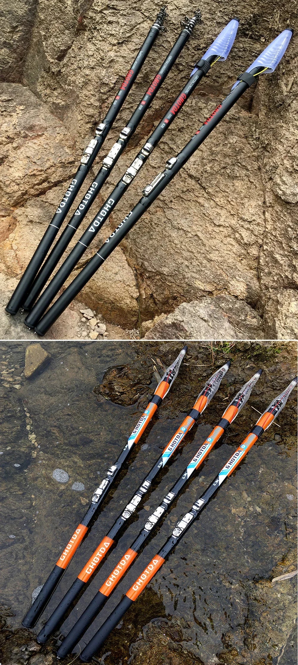 Bait Weight 10-50g Rock Fishing Rod Telescopic 2.7M-6.3M Carbon Fiber Spinning Sea Pole Super Hard Travel Boat Carp Fishing Gear