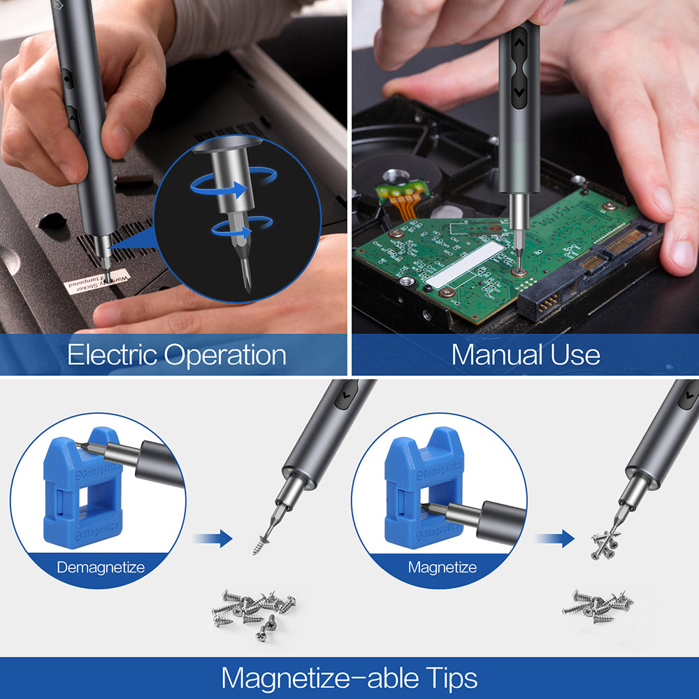 28/62/120 in 1 Electric Screwdriver Precision Set Power Tool Rechargeable Magnetic Small Bit for Xiaomi Mobile Cell Phone Repair