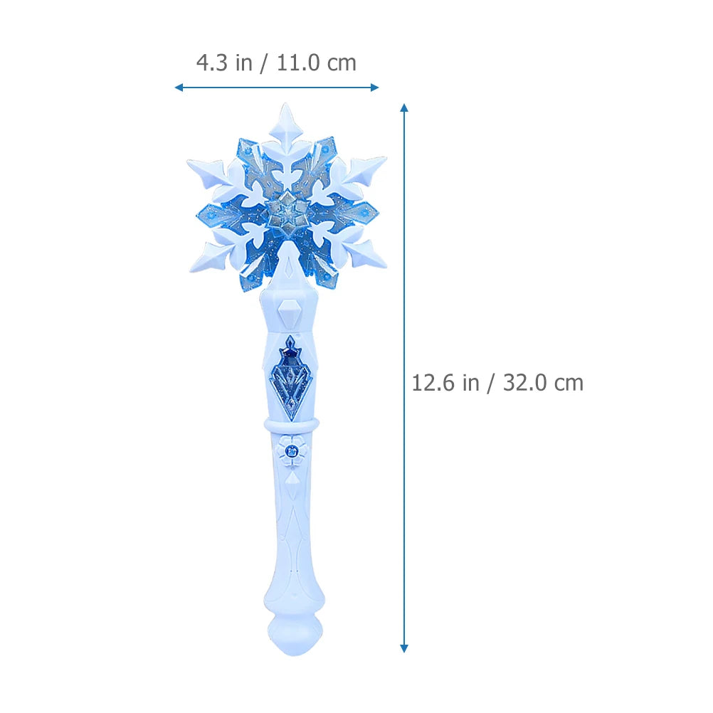 Light Up Glow Snowflake Wand Kid Girl Cosplay Light Up Snowflake Wand Glow Snow Stick Glow Stick Princess Queen Role Play Wand