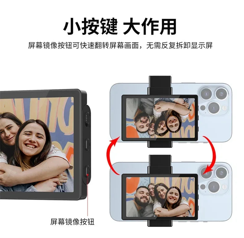 Kingma  Magnetic Screen Vlog Selfie Monitor VL-PH01 Smartphone Phone Rear Custom Camera For Selfie Vlog Live Stream For Iphone