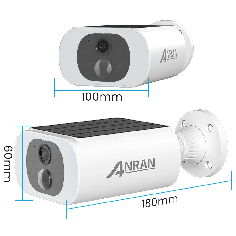 ANRAN 2K Solar Security Camera C3 Outdoor Wireless Solar WIFI Camera Battery Camera Floodlight Color Night Vision Can't Add NVR