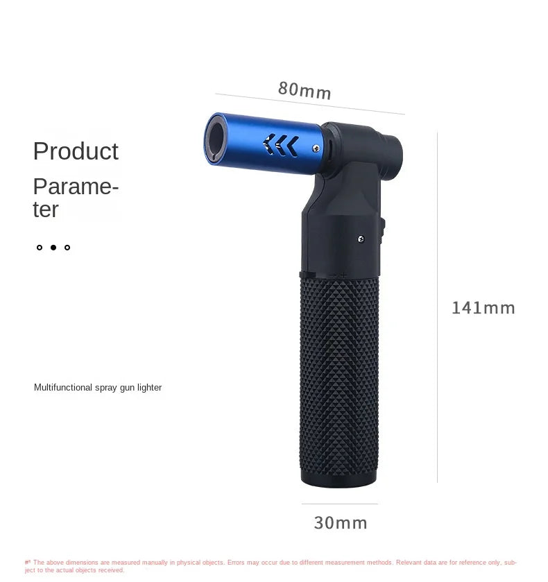 Spray Gun Torch Blue Flame Jet Gas Lighter Kitchen Cooking Smoking Accessories Windproof Turbo Jewelry Welding Cigar Lighters