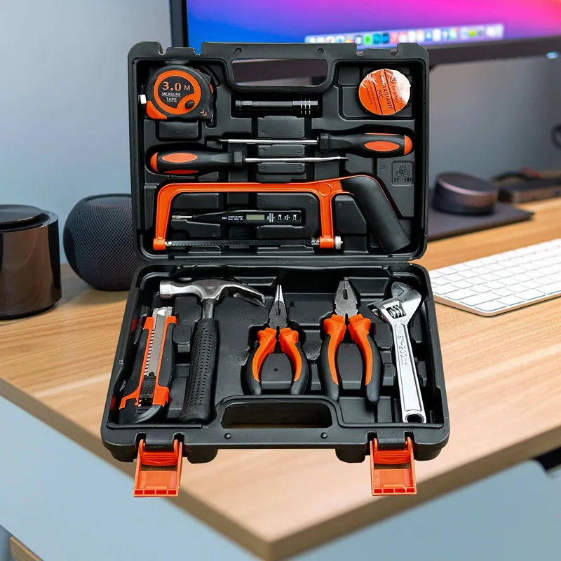 13 Piece Household Tool Set, Hardware Combination Set, Toolbox, Woodworking And Electrician Manual Tools