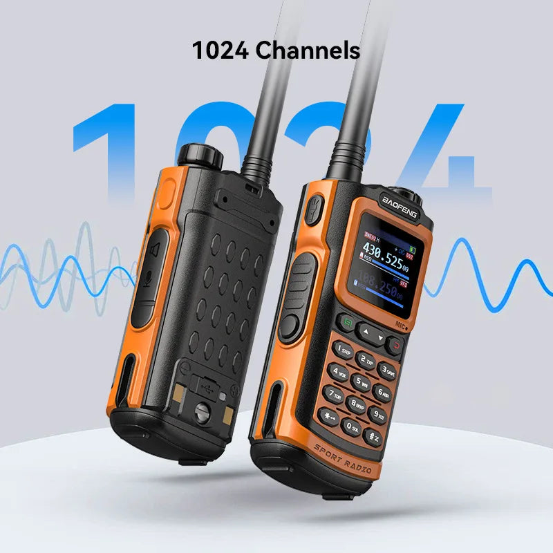 BAOFENG AD-20 Long Range Walkie Talkie Full Band Analog/Digital Wireless Copy Frequency Digital Encryption Record Two Way Radios