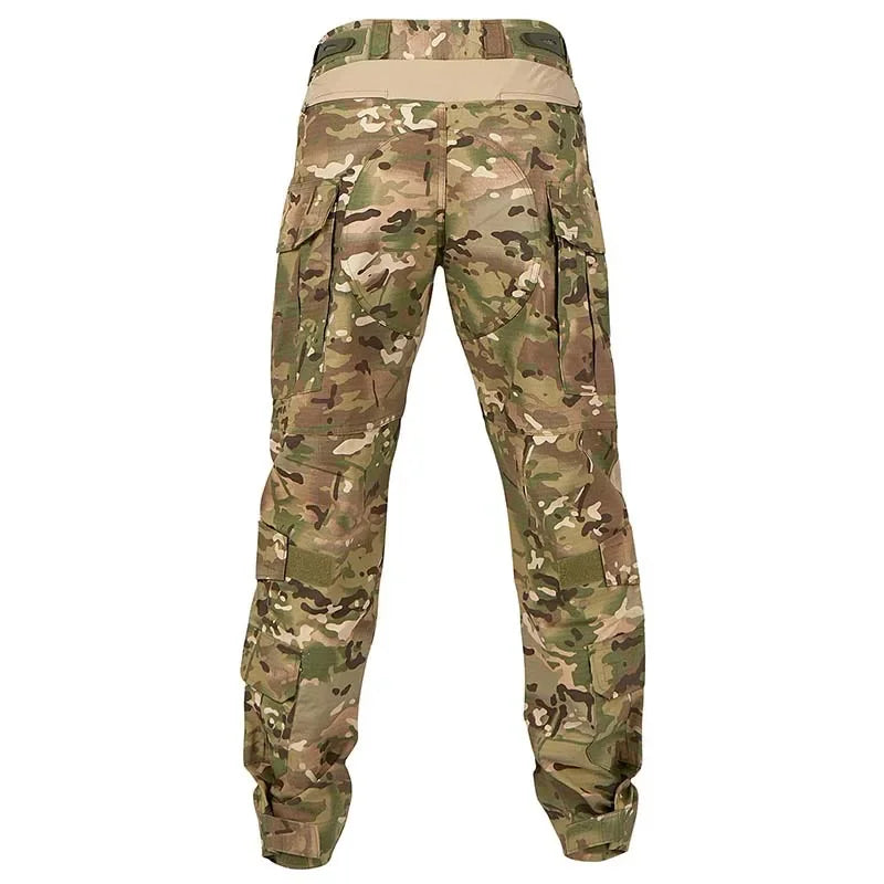 G3 Combat Pants with Pads Elastic Military Pant Tactical Gear Army Camo Outdoor Tactic Airsoft Cargo Casual Work Trouser