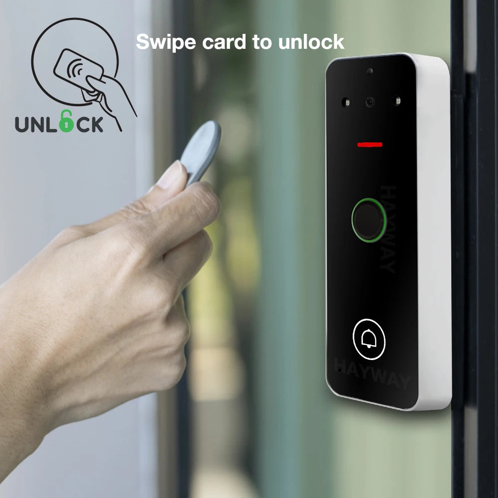 Wifi Home Video Intercom 1080P Video Doorbell Camera Biometric Fingerprint Access Control System Apartment Tuya Smart Life IP65