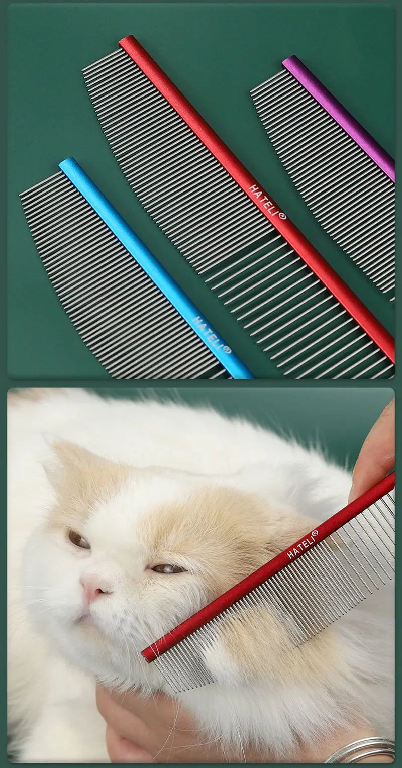 Ultra-light Pet Comb Aviation Aluminum Comb Dog High-end Grooming Comb Cat Dogs Cleaning Brush Pin Comb Hair Brush Dropshipping