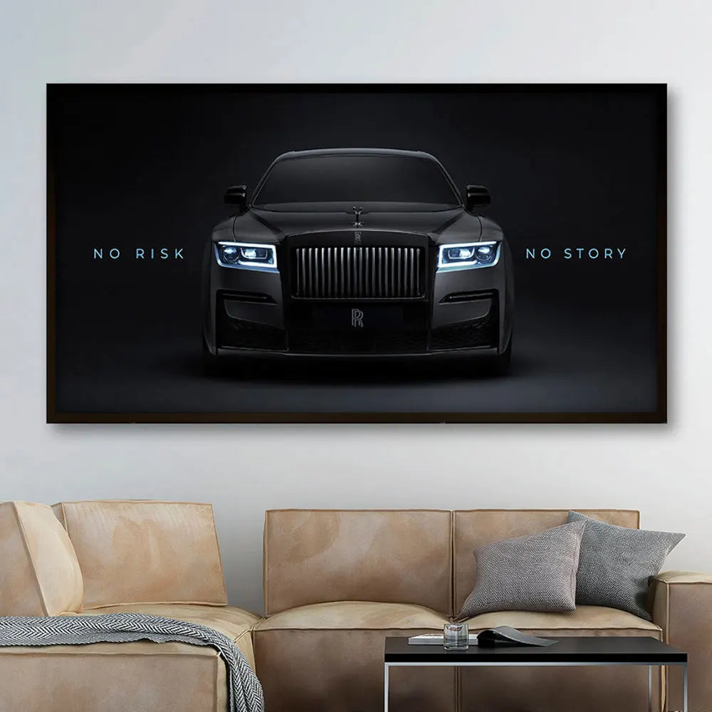 Black Car Canvas Painting Prints Picture Posters For Living Room Bedroom Wall Art Motivation Office Decoration Large Mural Gift